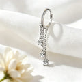 Tassel 3 Gems Certified All Moissanite Drop Earrings D Color Bridal Wedding Jewelry Brilliant Cut S925 Sterling Silver