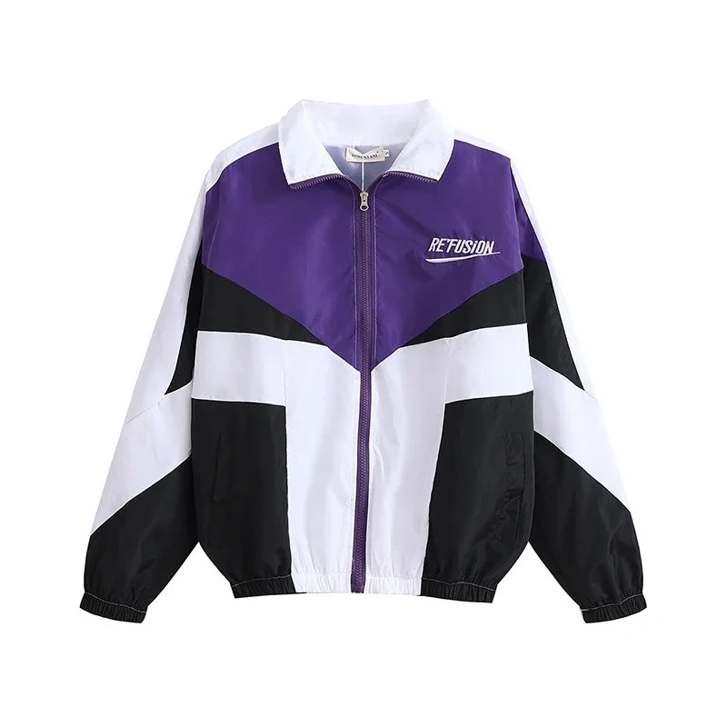 Spring Fall Varsity Jacket Men Patchwork Embroidery Bomber Jacket Casual Street Loose Zipper Coat Women Couple College Jackets