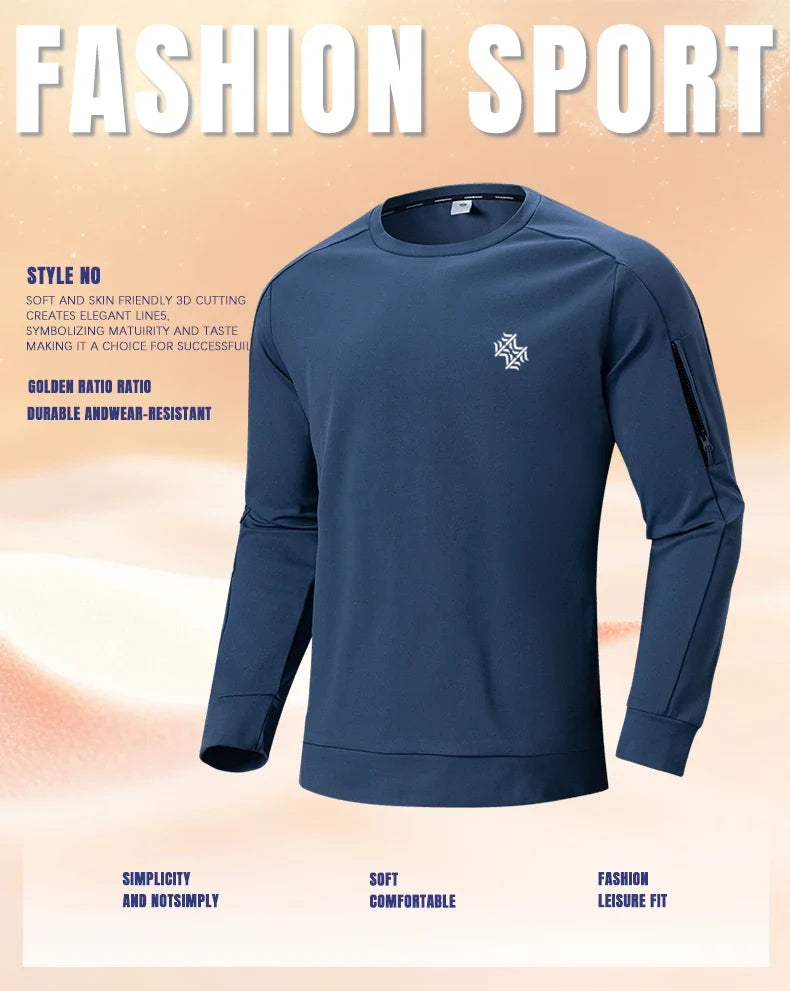 Autumn/winter high quality men's/women's outdoor sportswear fashion business casual breathable crew-neck hoodie loose Tops
