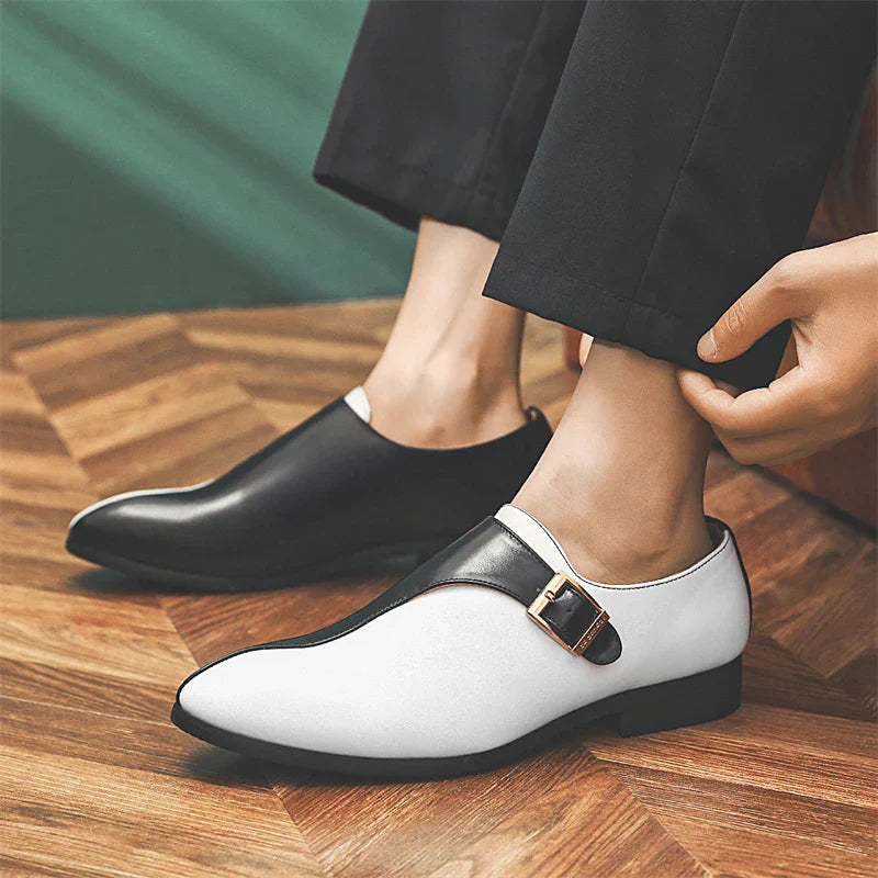 Men's Formal Leather Dress Shoes – Elegant Oxford Style, Sizes 40–48, Classic Black or Brown