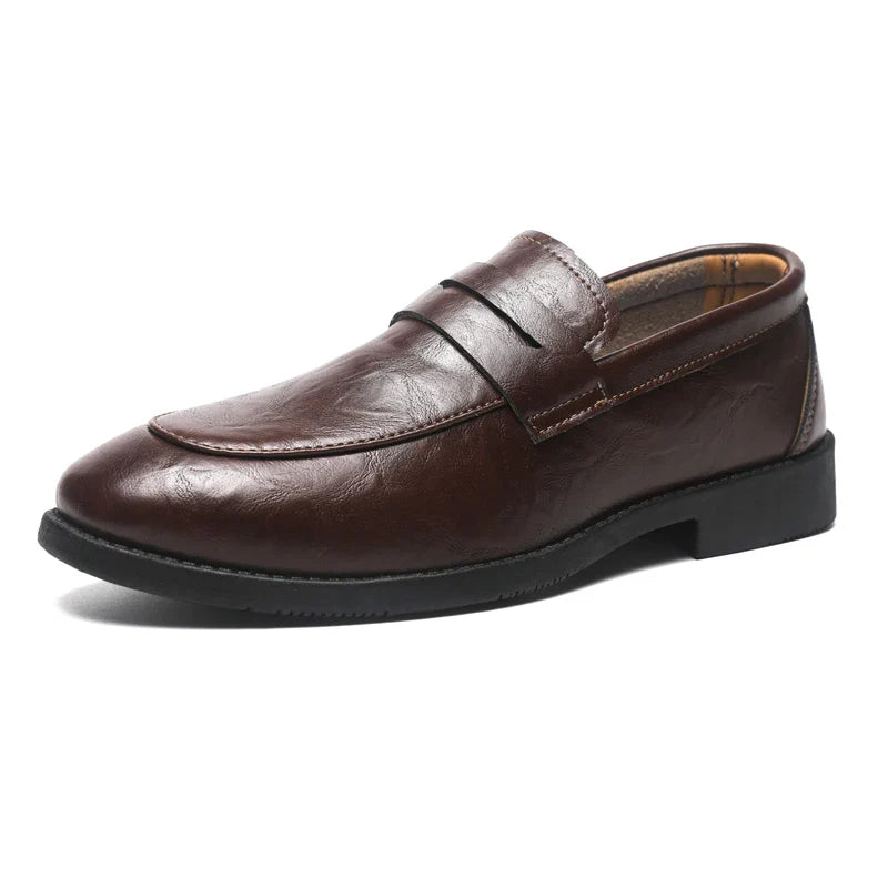 Mens Casual Leather Shoes Comfortable Slip on Loafers Leather Dress Shoe Classic Business Footwear zapatos para hombre chaussure