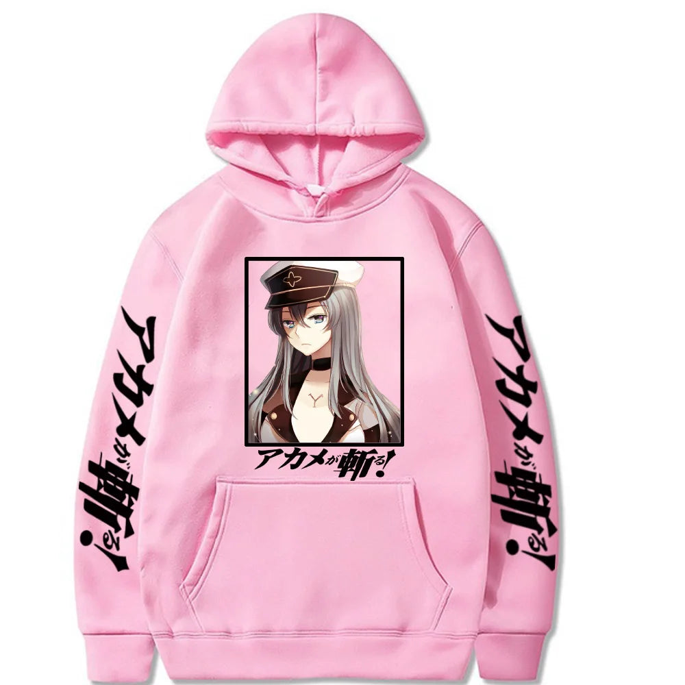 2025 Akame Ga Kill هودي للرجال والنساء سويت شيرت بطباعة للجنسين نمط الشارع هيب هوب أزياء الخريف الشتاء قمم هيب هوب ملابس