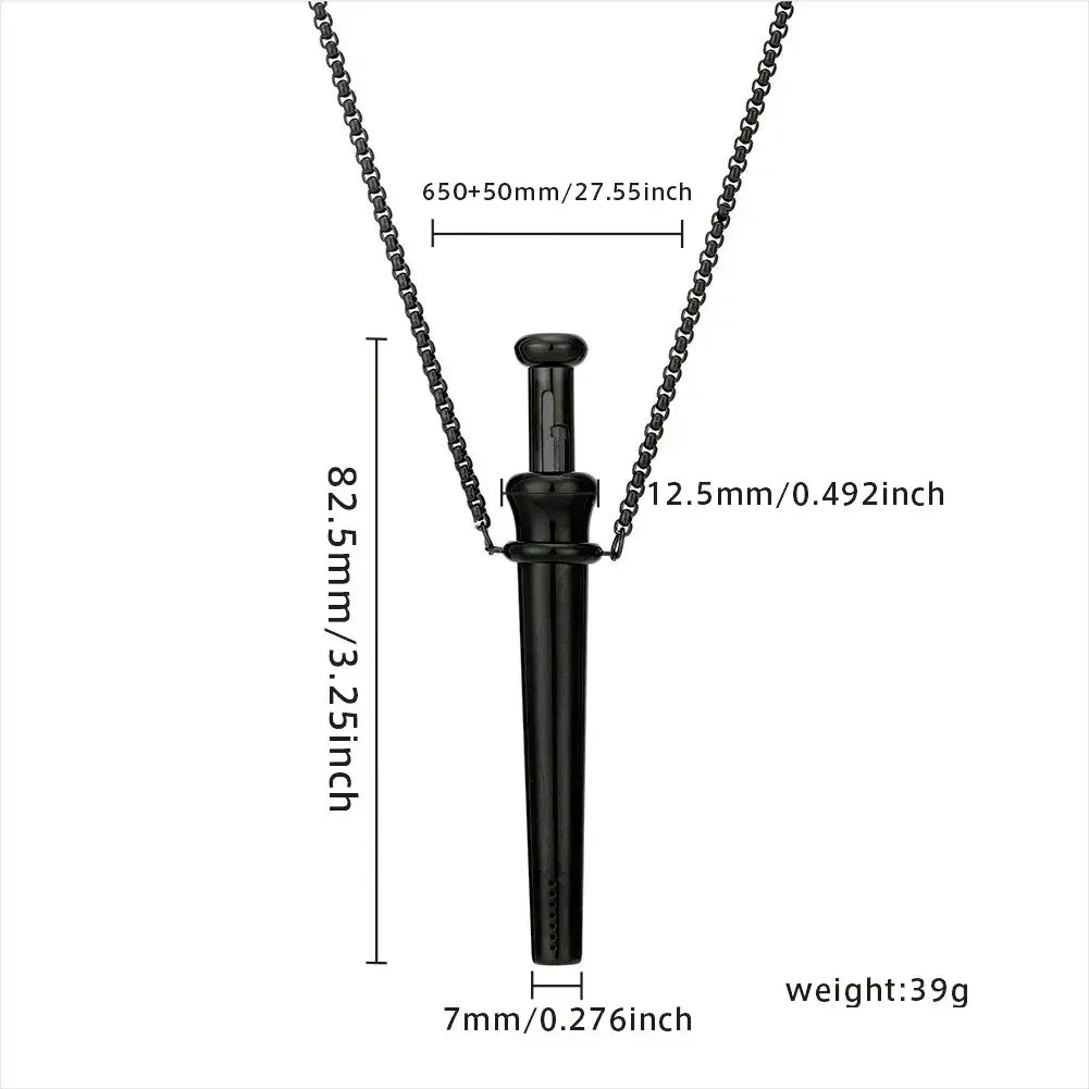 MaiLun 1pc Stress Anxiety Relief Necklace 82.5mm Length Stainless Steel Meditation Necklace Quit Smoking Anxiety Relief Necklace