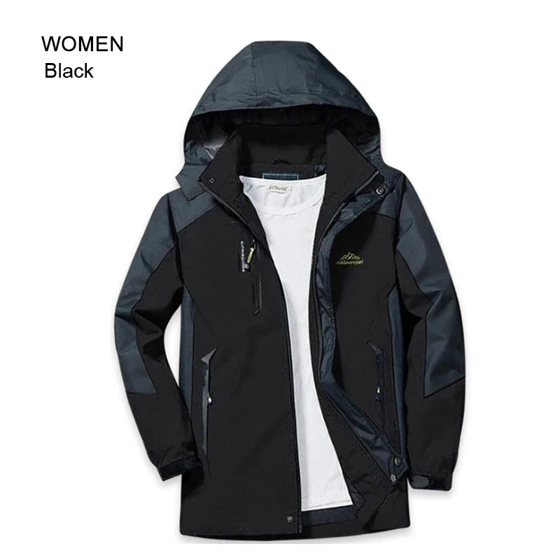 Women Autumn Trekking Jacket Outdoor Hiking Rain Coat Windbreaker Waterproof Hooded Camping Cycling Climbing Warm