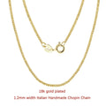 925 Sterling Silver Italian Handmade 1.2/1.6/2.0mm Chopin Chain Necklace for Women Fashion Basic Neck Chain Jewelry SC53