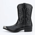 Men's Retro Casual Embroidered Pointed Cowboy Boots Metal Head Men's Boots