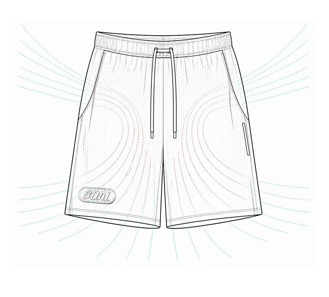 Men's American Workwear Mesh Ice Cool Breathable Short Thin Loose Outdoor Sports Fitness Casual Summer Training Bottoms