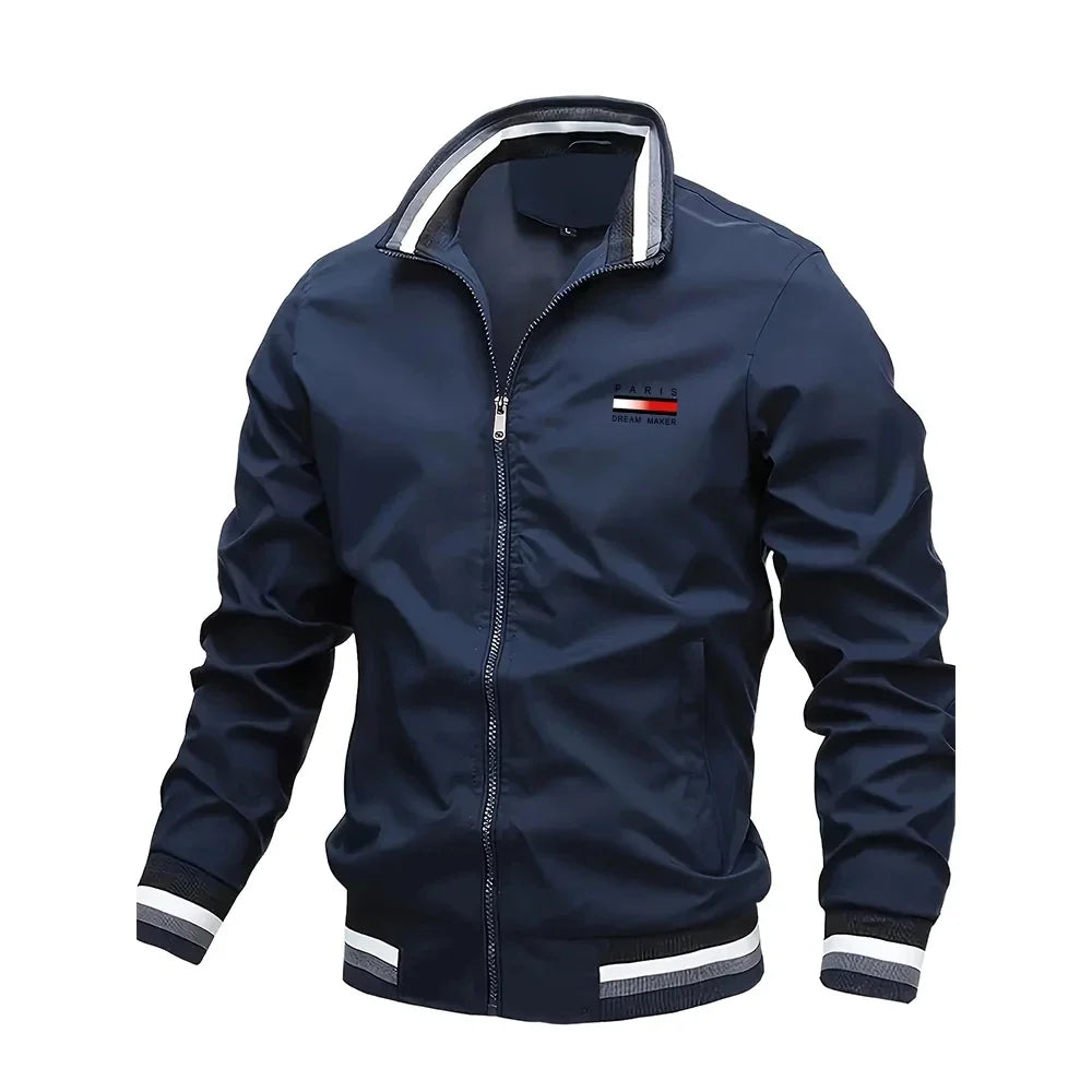 Spring Autumn Men's Jackets Oversized Stand Collar Zipper Outdoor Coat Tops Baseball Bomber Varsity Jackets Man Designer Clothes