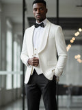 High Quality white elegant evening gown Tuxedo Prom man Suit Party Dress Slim fit casual suit wedding three-piece