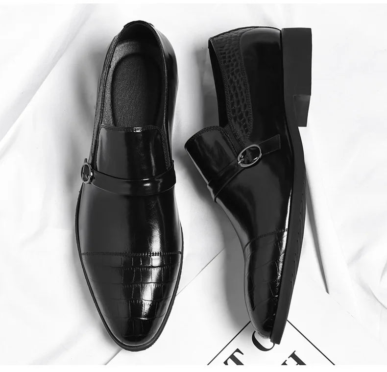 Designer Cow Leather Elegant Shoes Man Summer Autumn Business Casual Wedding Shoes Male British Style Fashion Dress Shoe Man