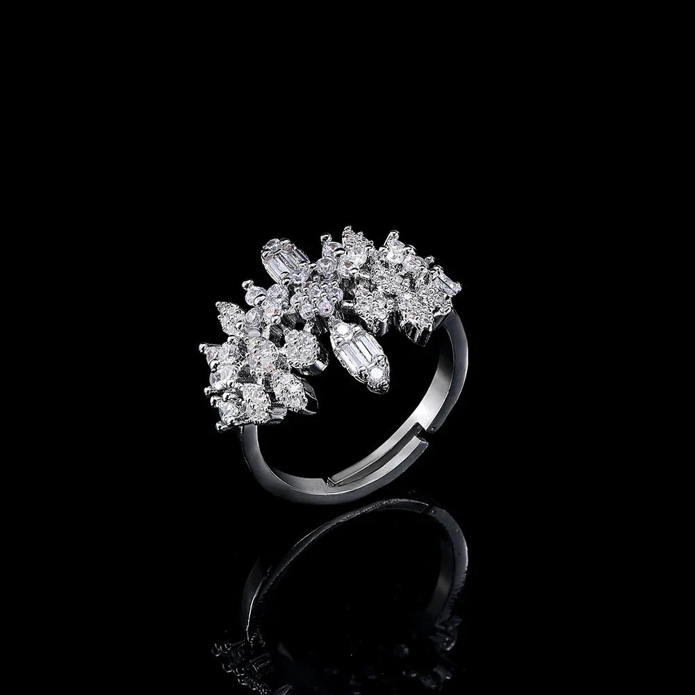 2024 New 4-piece Bride Zirconia Full Set Women's Party Jewelry, Luxury Dubai Nigeria CZ Luxury Crystal Wedding Necklace Set