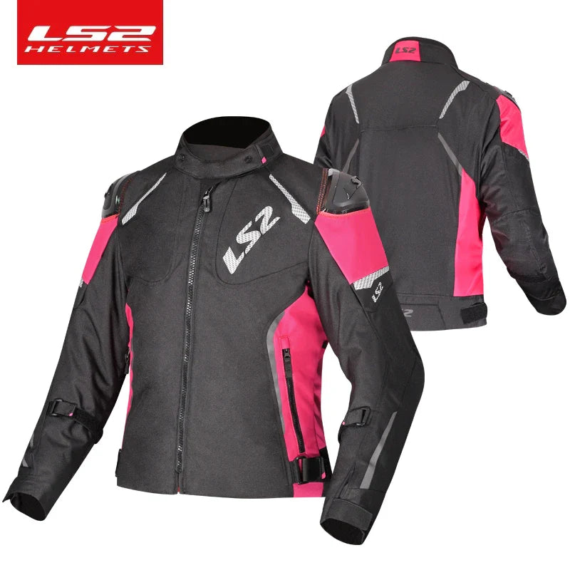 Original LS2 Motorcycle Jacket LS2 ZOOM Winter Warm Waterproof Motorbike Jacket Men Women Breathable CE Anti-fall Off-Road Coat
