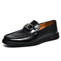 Amazon Plus Size 47cow Leather Men's Shoes Mirror Bright Face Plaid Embossed British Style Casual Business Pants Shoes