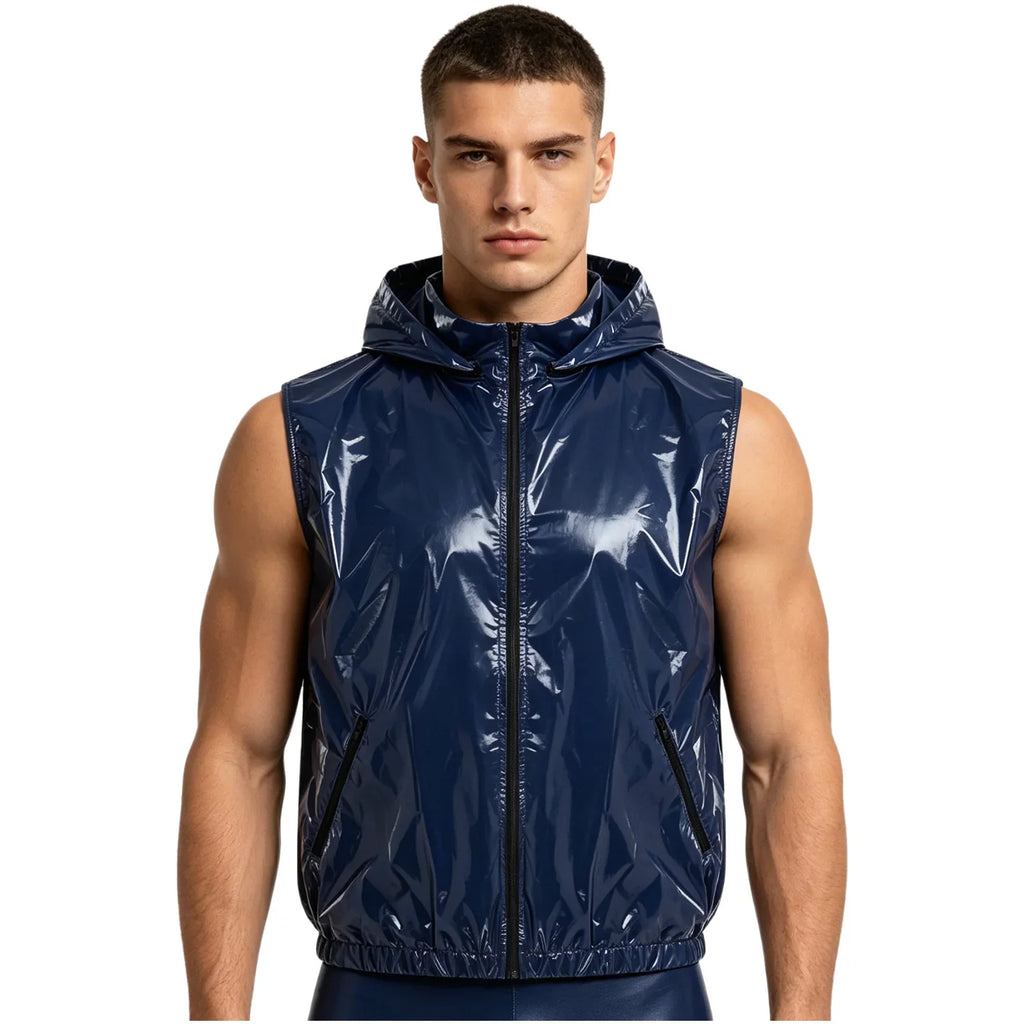 Mens Waterproof Hooded Jacket Tops Breathable Raincoat Waterproof Windproof Outdoor Biking Fishing Jacket Hood Outerwear