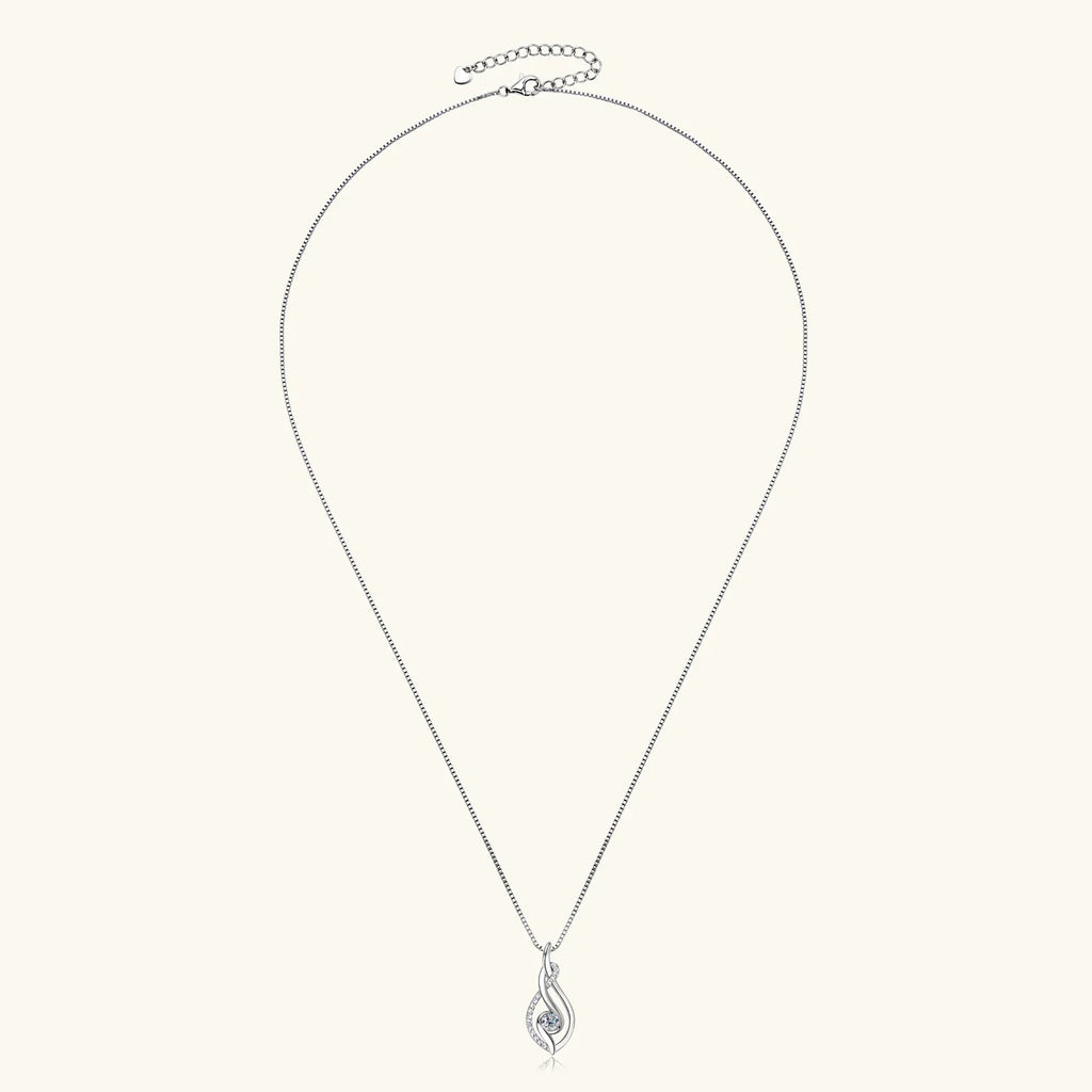 Real Full Moissanite Necklace for Women Twisted Pendant Choker Chain 925 Silver Yellow Gold Color Fine Jewelry with Certificate