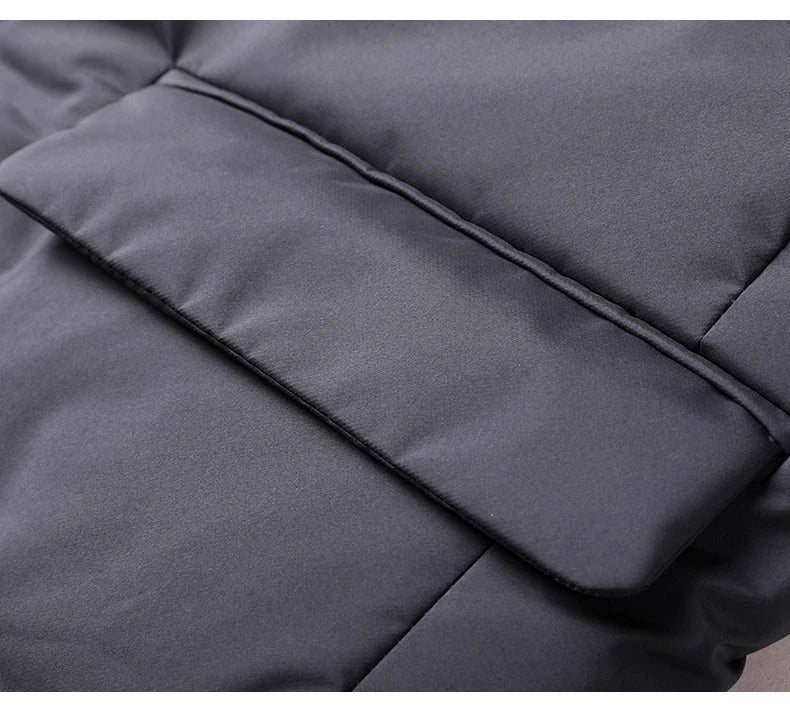 Men's Winter Fashion High-Quality down Jacket 90% White Duck down Warm Coat with Removable Scarf Suit Collar M-4XL Sizes