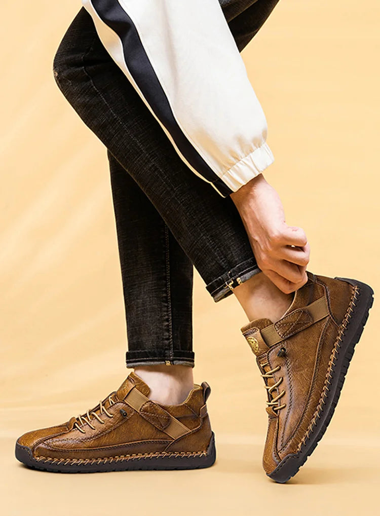 Handmade Men's High-Top Sport Casual Boots Breathable Outdoor Wear with Extended Size Options Classic Ankle Boots