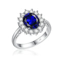 Princess Diana Gold Emerald Ring Women Oval Stone 8*10mm Trending Victoria Jewelry luxury Engagement Gift High Quality