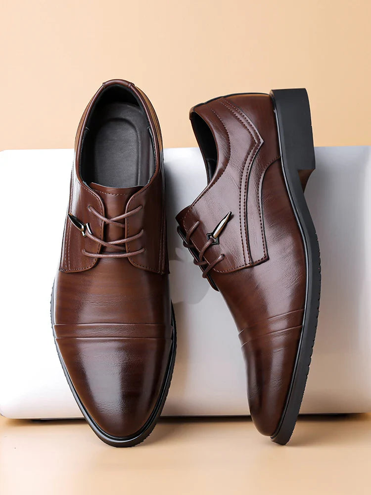 Fashion Business Dress Men Shoes Classic Leather Men's Formal Shoes Comfortable Slip On Dress Shoes Men Oxfords Size 47 48
