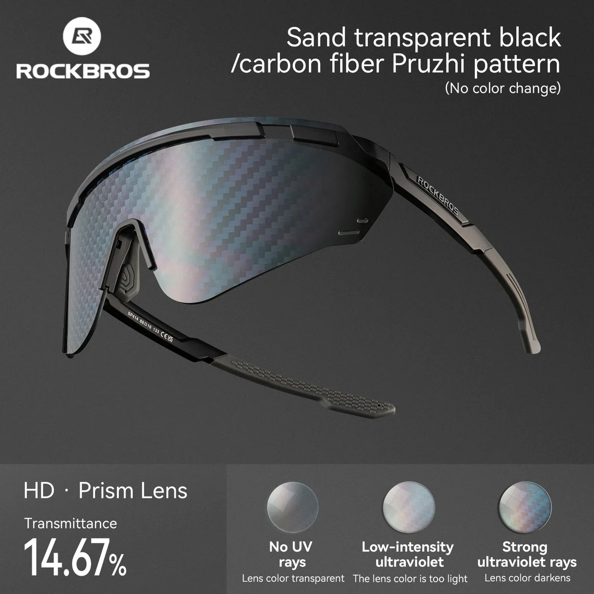 Cycling Glasses Photochromic UV400 Protection Sports Sunglasses Windproof Lightweight Carbon Fiber Outdoor Bike Glasses