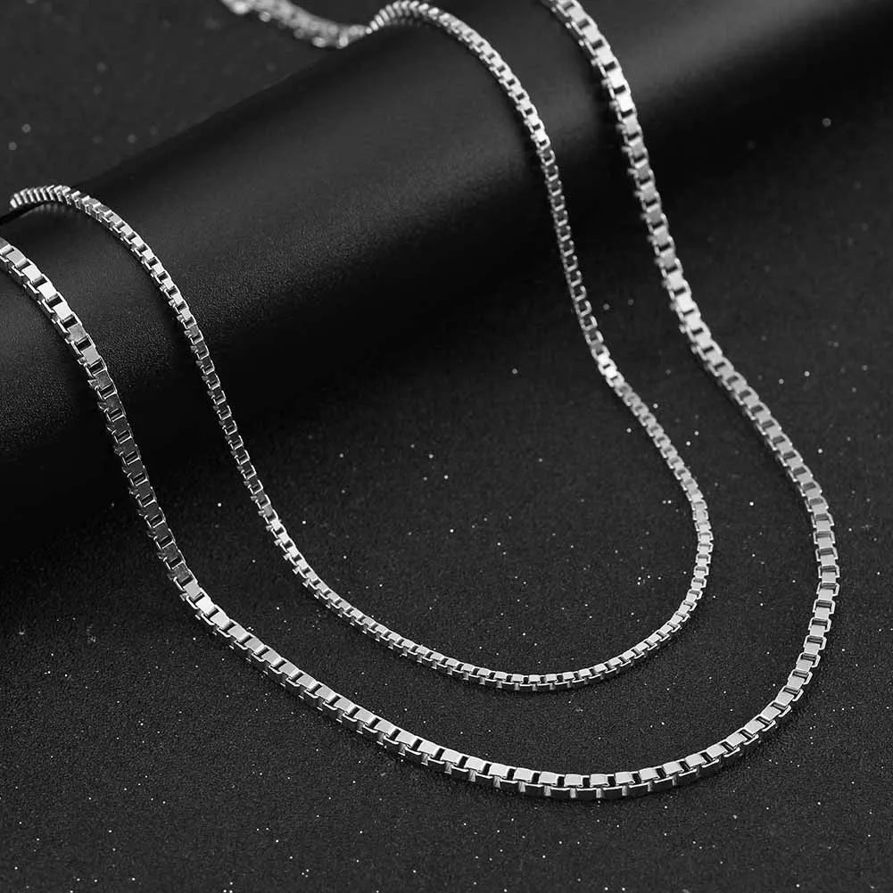 Italian 925 Sterling Silver 2.6mm 3.7mm 5.0mm Flat Mariner Chain Necklace for Women Men Fashion Silver Jewelry SC78