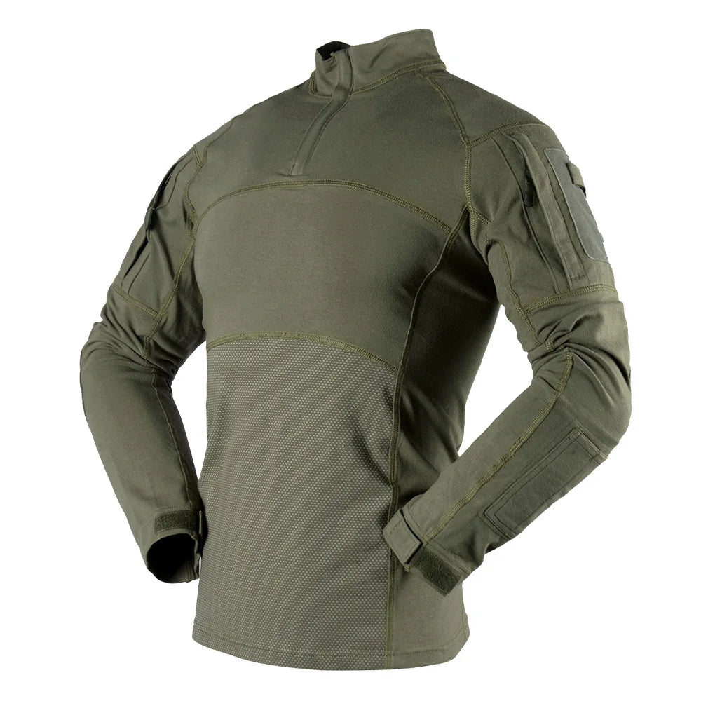 Airsoft Paintball Shirts Multicam CP Camo Cotton Tactical Shirt Men Army Military Combat T-Shirt Hunting Clothing Wear-resisting