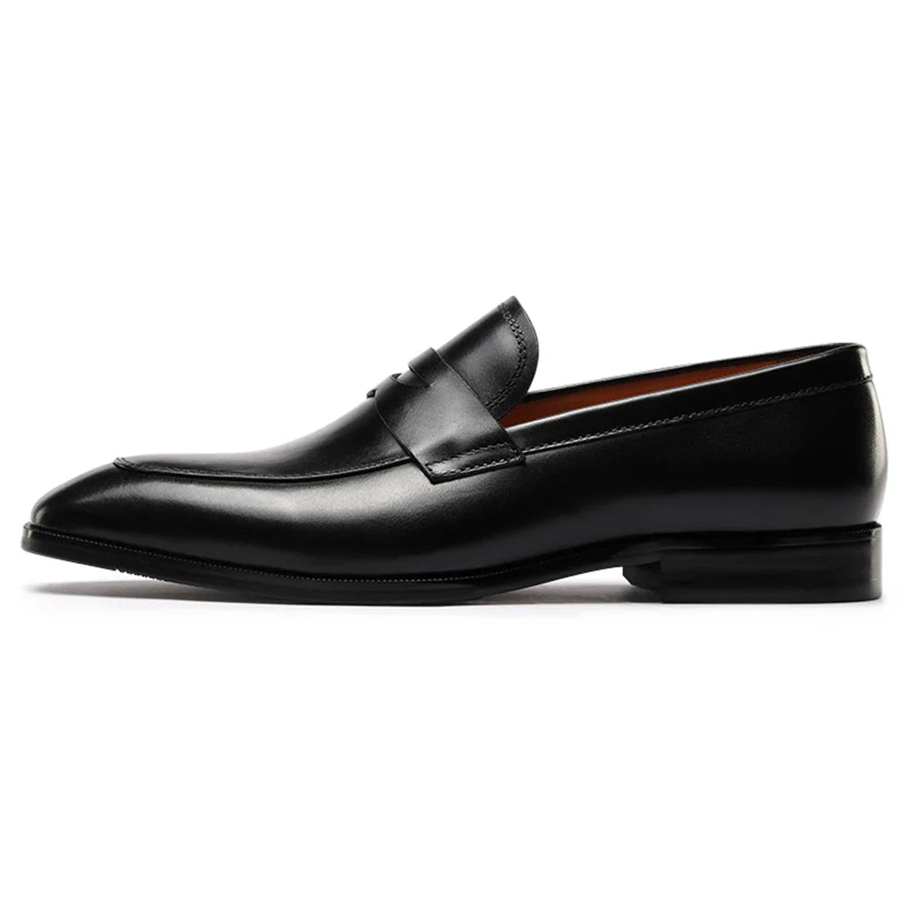 Men Loafer Casual Shoes Calf Leather Waterproofing Materials Formal Dress Shoes Oxfords for Men