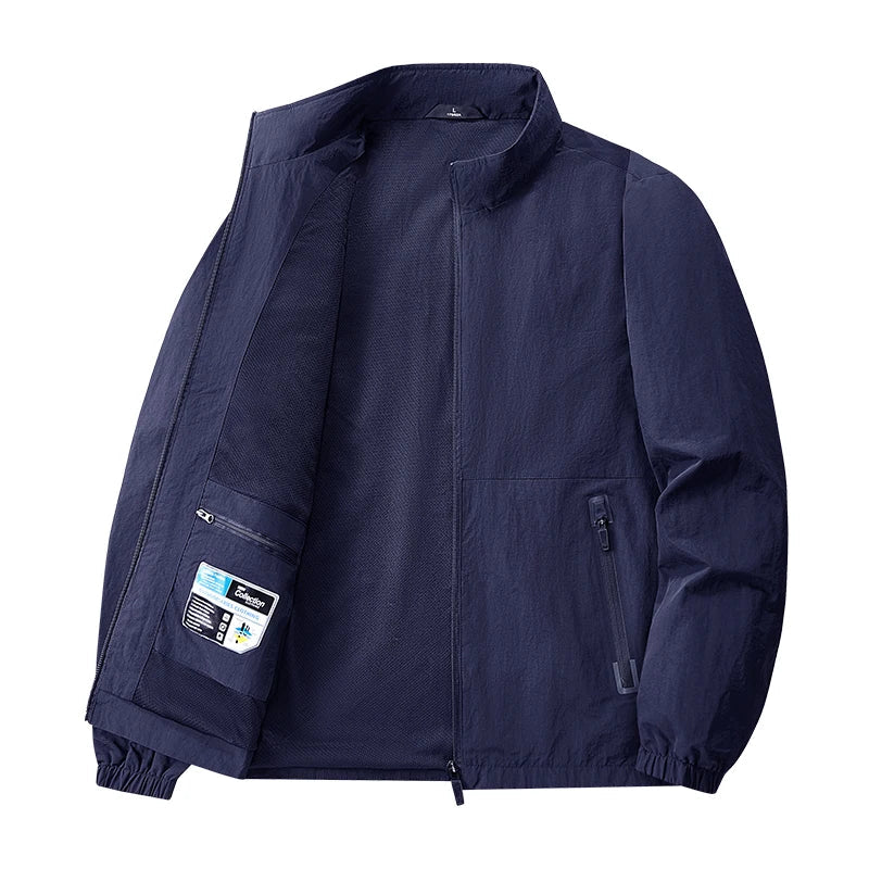 8XL Men Outdoor Jacket Autumn Winter Jacket Hiking Camping Windbreaker Plus Size Spring Oversized Outwear Hooded Coat