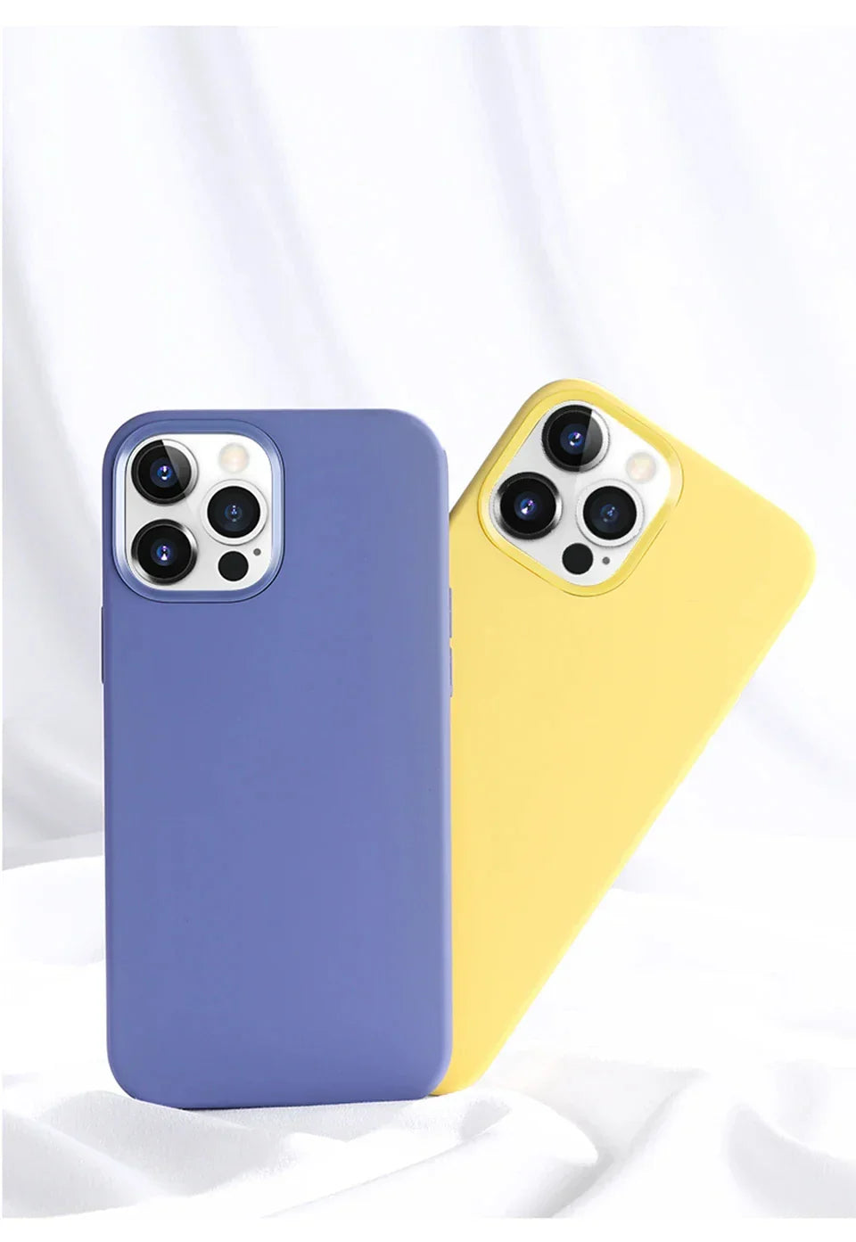 Luxury Liquid Silicone Phone Case For iPhone 15 13 12 11 14 Pro Max Bumper Cover 15 Plus Shockproof Protective Cases Accessories