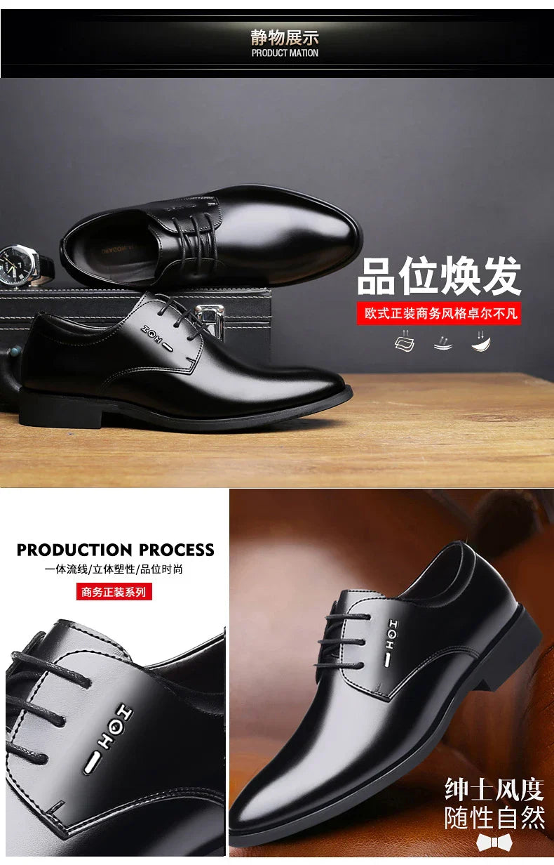 Men's New Business Leather Shoes Soft Soled Work Footwear Outdoor Non Slip Formal Shoes Fashion Casual Male Shoes Zapatos Homme