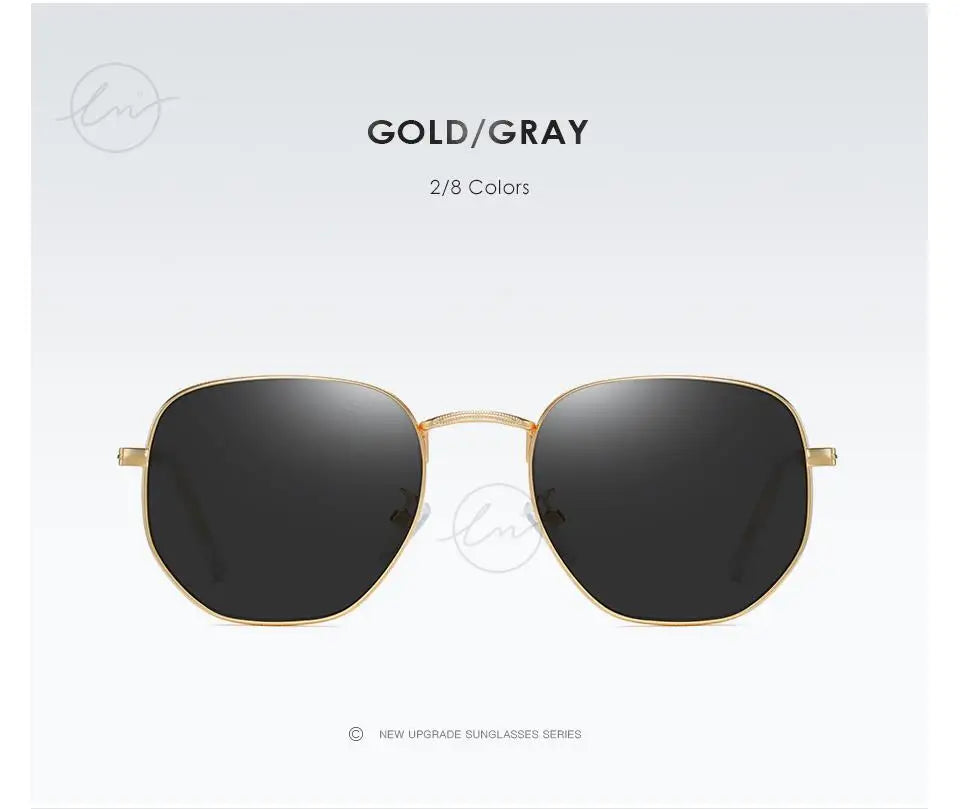 New Fashion Women Hexagon Sunglasses Men Retro Polarized Driving Coating Mirror Sun Glasses Goggle UV400 Eyewear gafas de sol