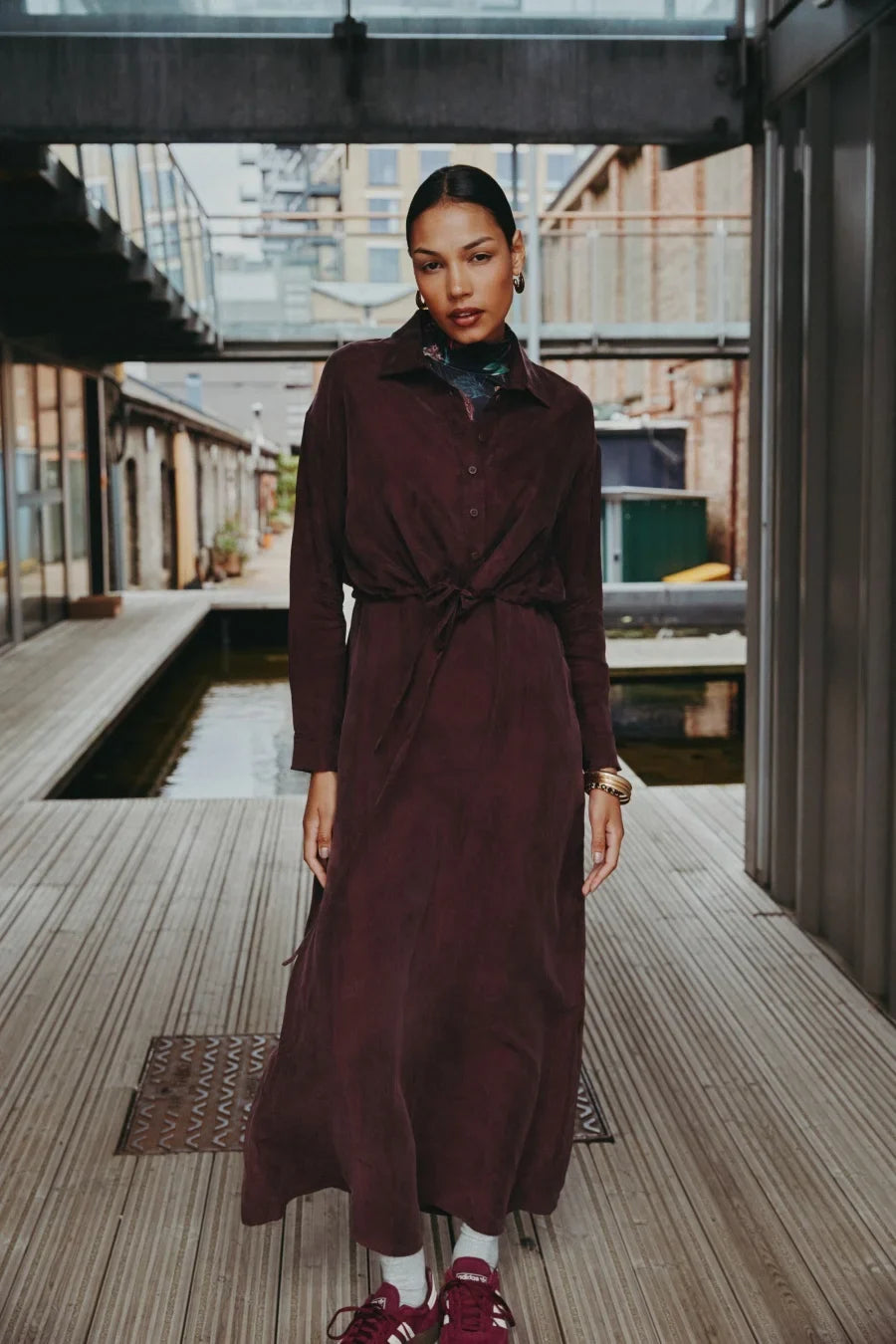 AW25 super soft high quality expensive cupro collection shirt + slip dress + skirt + print mockneck woman matching set