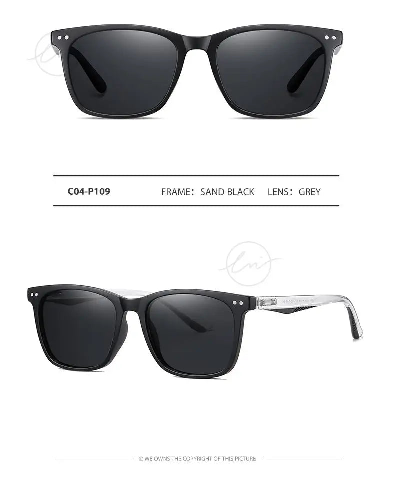 Polarized Sunglasses Men Women Fashion Square Shades Leopard Frame Ladies Travel UV400 Goggles Driving Sun Glasses