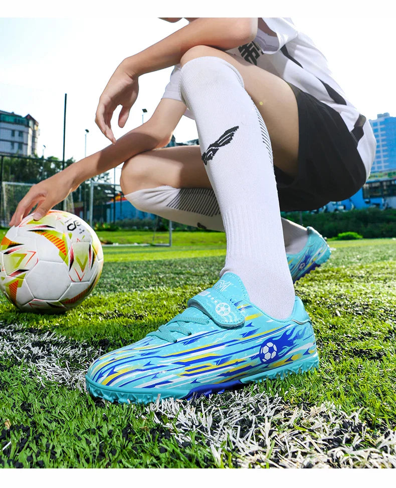 New Kids Professional Soccer Shoes TF Indoor Men Football Field Boots Original Football Shoes Society Cleats Grass Training Fast