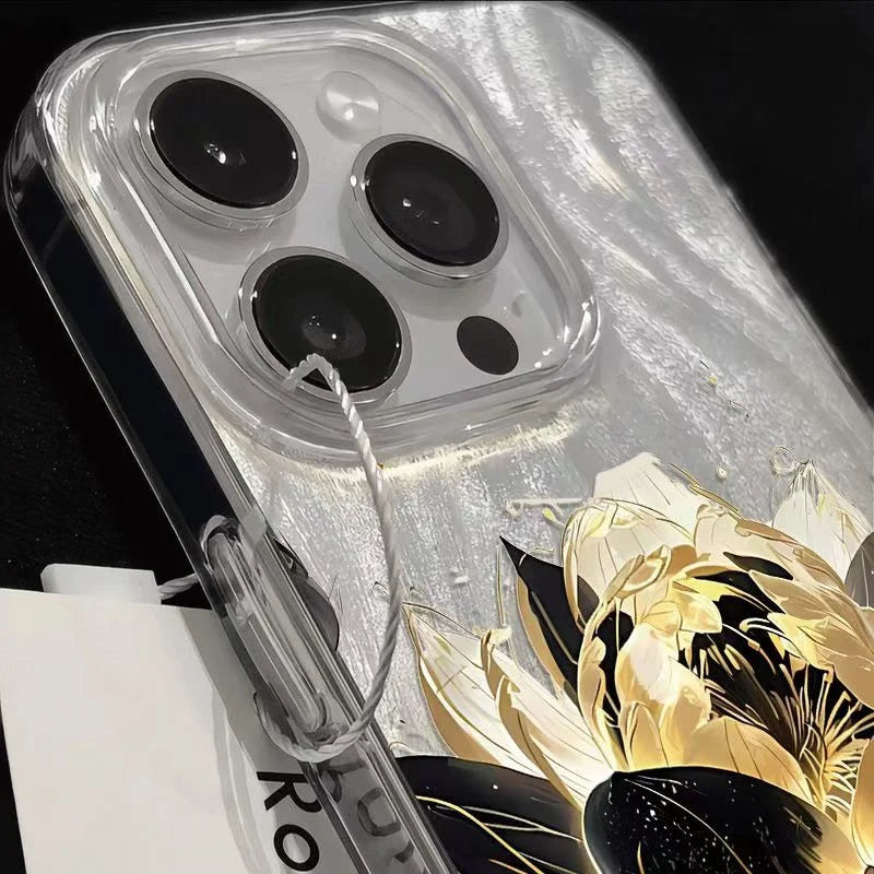Pink Peony Lotus Phone Case for Xiaomi Redmi Note 14 13 12 12S 11 10C 13C 14C 10 S Pro Plus 4G 5G Feather Chiffon Texture Cover