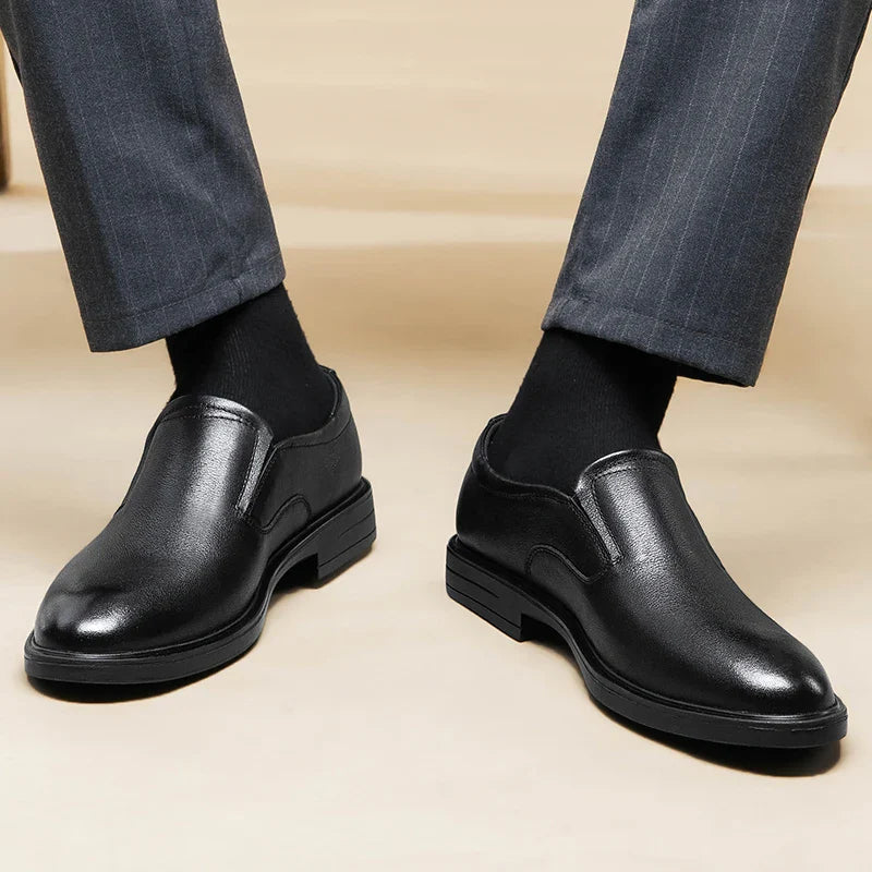 Classic Men's Genuine Leather Loafers Slip-On Flats Business Formal Dress Shoes for Wedding Party Casual Shoes Driving Footwear