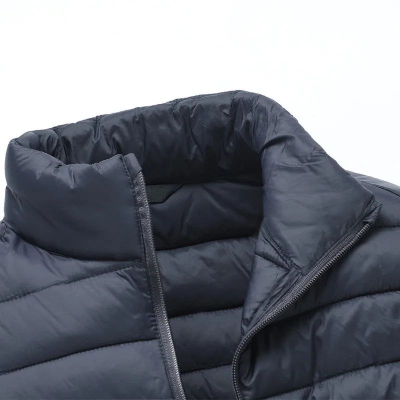 Autumn Winter Exported to Japanese Men Women Embroidery Logo Wearing Sleeveless Vest High-quality Classic Quilted Zipper Jacket