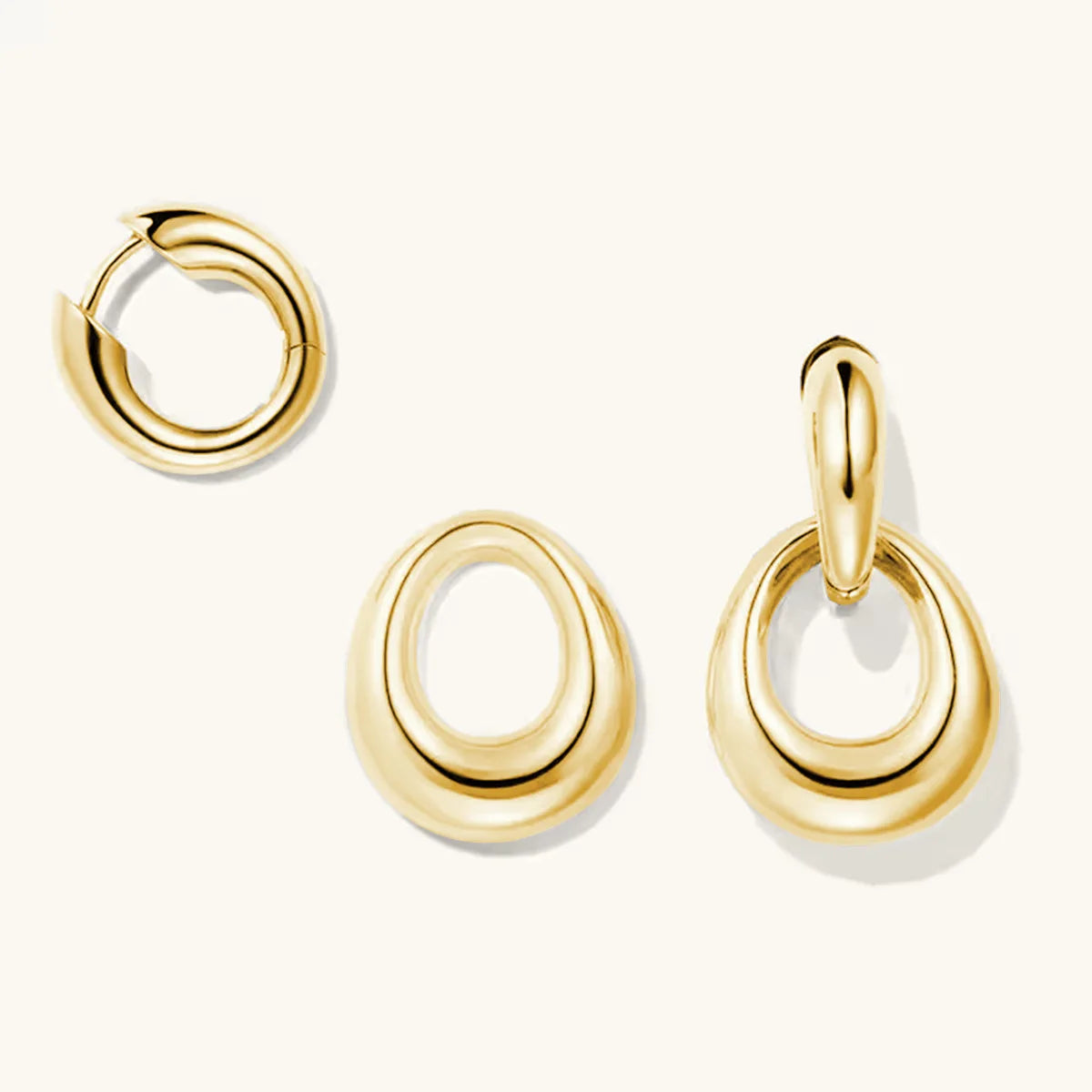 Vintage Irregular Geometric Metal Splice Hoop Earrings for Women Gold Silver Mix Color Fashion Accessory Party Jewelry Gifts