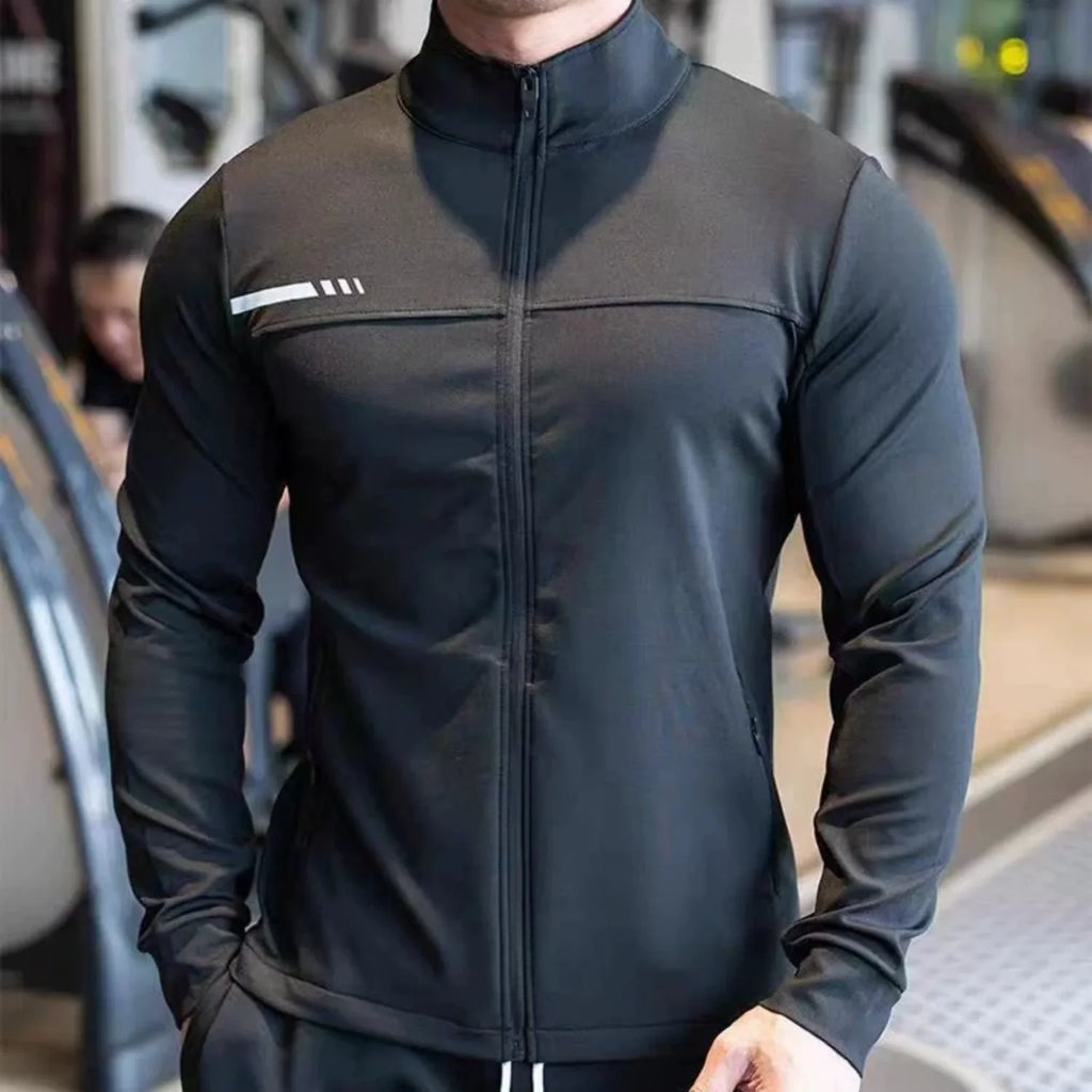 Mens Gym Fitness Tops Casual Jogging Sports Jacket Outdoor Workout Training Sweatshirt zipper Jacket Running Tights Men clothes