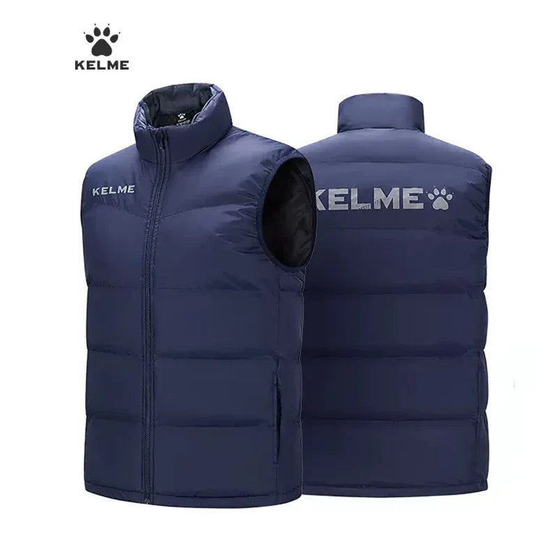 Men Winter Down Vest Sport Training Lightweight Waterproof Outwear Short Stand Collar Casual Coat Windproof Warm Jacket