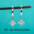 3mm Moissanite Hoop Women's Earrings Huggies  925 Sterling Silver Lab Created Diamond Drop Earrings Jewelry Wholesale