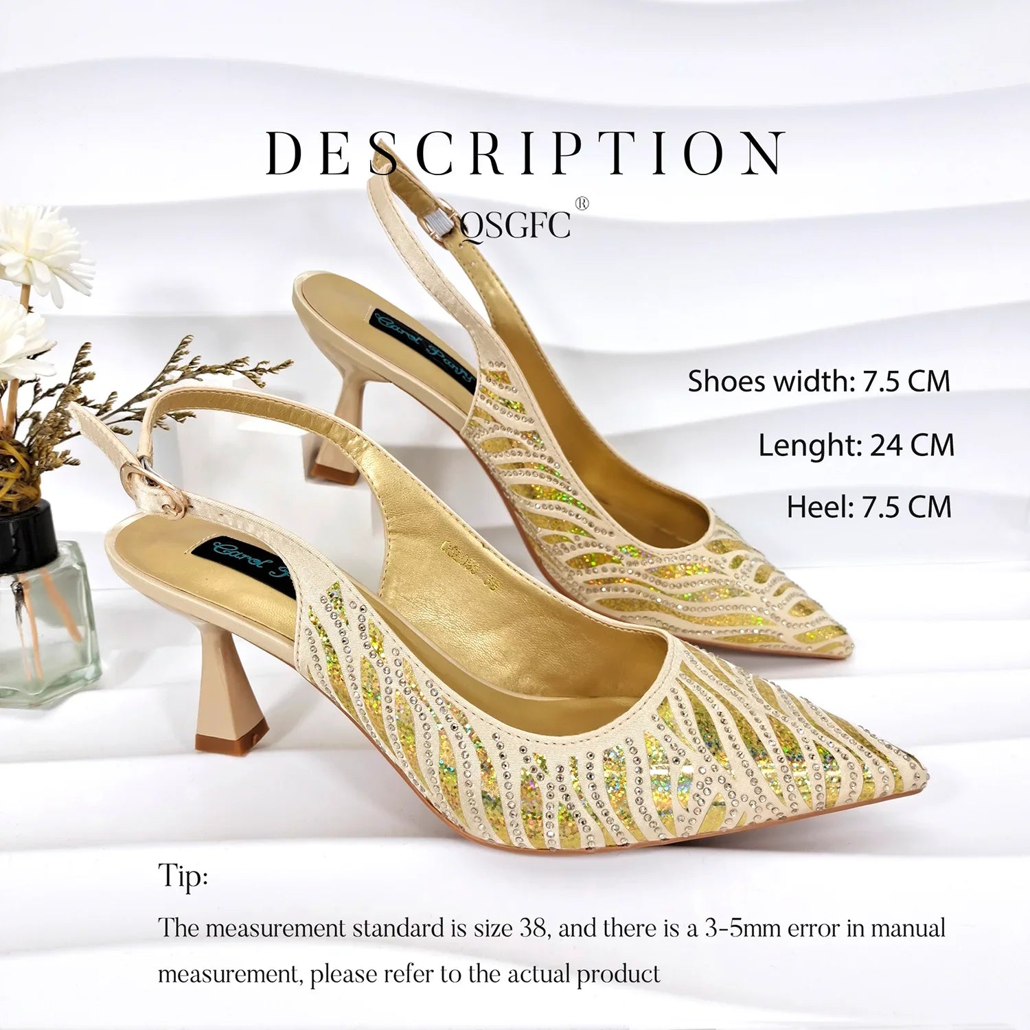 Fashion Shoes Matching Bag Set Decorated with Crystal Ladies Wedding Party