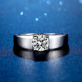 1ct 2ct D Moissanite Wedding Band Men Ring 925 Sterling Silver Engagement Rings For Man With Certificate Fine Jewelry
