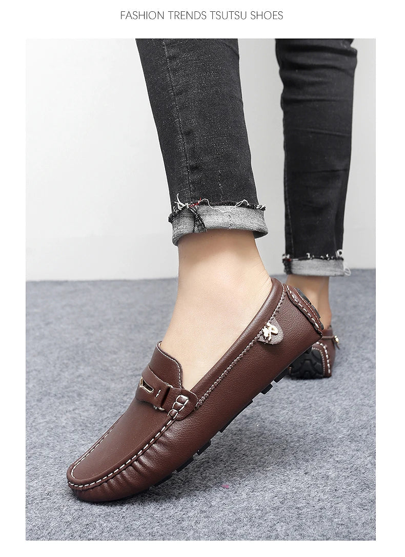 Formal Italian Shoes Men Handmade Leather Loafer Driving Flats Slip-on Casual Shoes Luxury Comfy Moccasins Dress Shoes for Men