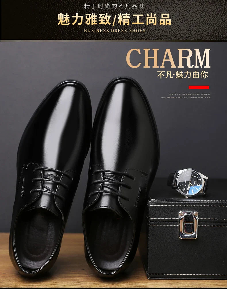 Men's New Business Leather Shoes Soft Soled Work Footwear Outdoor Non Slip Formal Shoes Fashion Casual Male Shoes Zapatos Homme