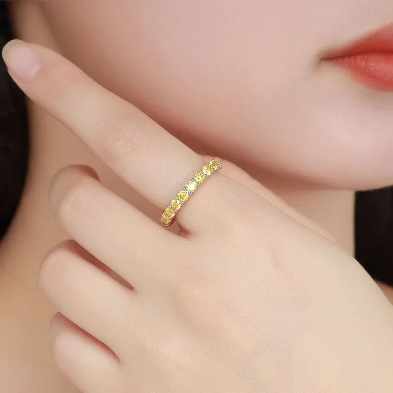 3mm Certified Moissanite Rings for Women Full Diamond Sparkling Bride Jewelry Wholesale 100% 925 Sterling Silver 9 Color