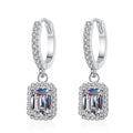 1carat Waterdrop Moissanite Hoop Earrings for Women D Color Pear/Heart/Oval Cut Halo Diamond Earring 925 Sterling Silver Jewelry