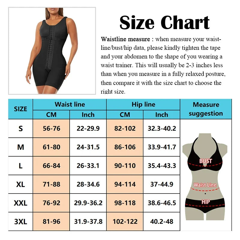Full Body Corset Bodysuit Carving Shaper Tights Postpartum Girdles Fajas Colombian Sheath Butt Push Up Women Modeling Shapewear