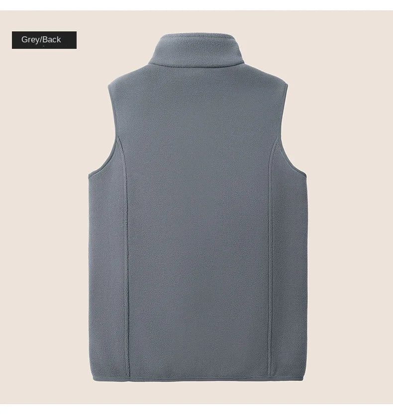 Autumn Fashion Plus Size Male Warm Waistcoat Fleece Vest Men's Lamb Cashmere Warm Sleeveless Coat Men Brand Clothing Winter Vest