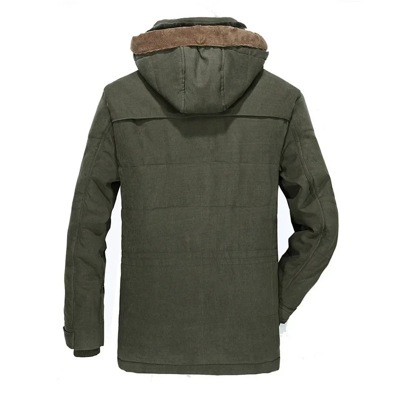 Winter Mens Jacket High-quality Long Thicken Warm Hooded Parka Coats Male Fit Multi-pocket Casual Cargo Jackets 7XL Men Clothing